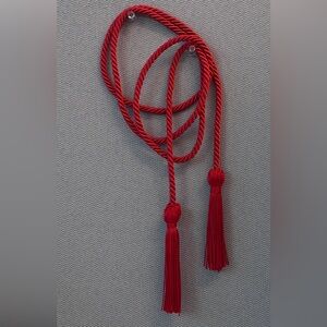 Elegant Red Tassel Rope Belt